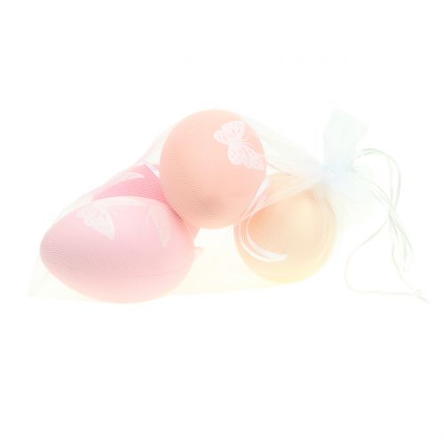 Floristik24 Påskägg att hänga pastellfärger 12cm 4st