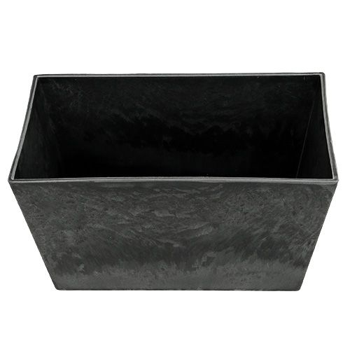 Floristik24 Fyrkantig plastskål antracit 20,5 cm x 13,5 cm H10,5 cm