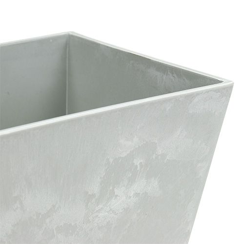 Floristik24 Fyrkantig plastskål grå 20,5 cm x 13,5 cm H10,5 cm