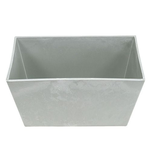 Floristik24 Fyrkantig plastskål grå 20,5 cm x 13,5 cm H10,5 cm