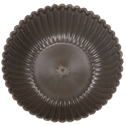 Ribbad skål, antracit, dekorativ skål, rund, 15 cm, 2 stycken | Floristik24.se