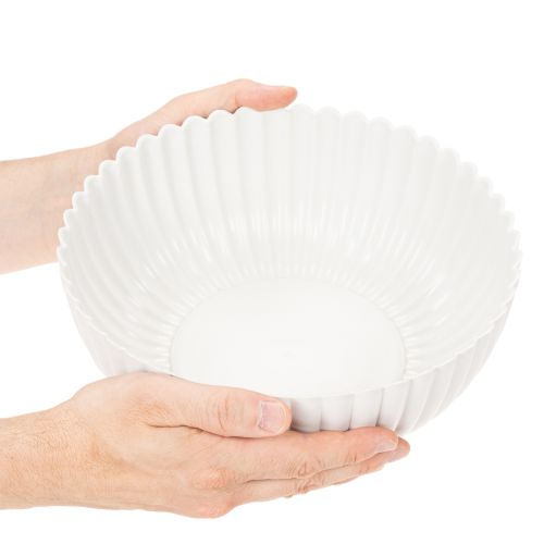 Dekorativ skål, räfflad, stor storlek 25 cm | Floristik24.se