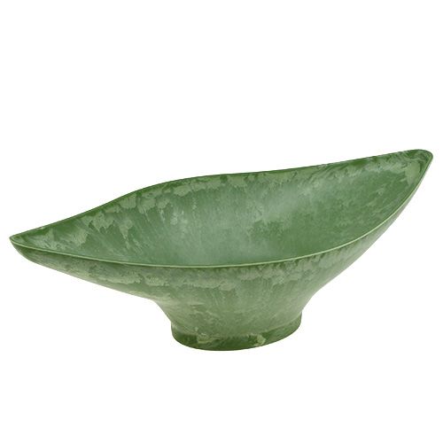 Floristik24 Plastskål oval 34 cm x 17,5 cm H10cm grön, 1 st