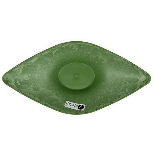 Floristik24 Plastskål oval 34 cm x 17,5 cm H10cm grön, 1 st