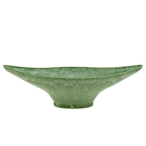 Floristik24 Plastskål oval 34 cm x 17,5 cm H10cm grön, 1 st