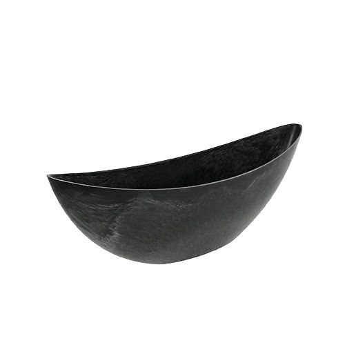 Floristik24 Plastbåt antracit oval 39cm x 12,5cm H13cm 1 st.
