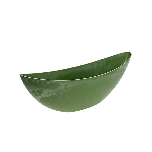 Floristik24 Plastbåt grön oval 39cm x 12,5cm H13cm, 1st