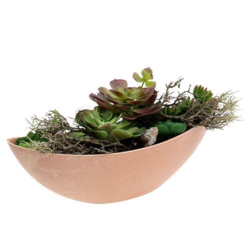 Artikel Dekorskål plast ljusgrön 39cm x 13cm H13cm 1 st