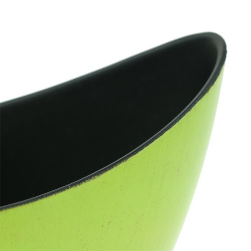 Floristik24 Dekorativ skål planteskål grön 20 cm x 9 cm H11,5 cm