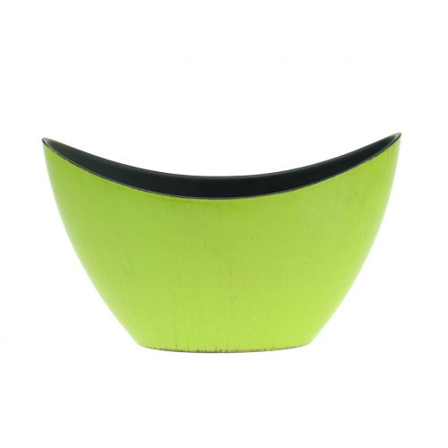 Floristik24 Dekorativ skål planteskål grön 20 cm x 9 cm H11,5 cm