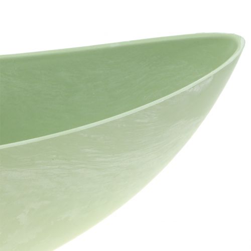 Floristik24 Dekorativ skål planteringskål pastellgrön 34cm x 11cm H11cm