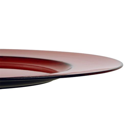 Artikel Plastplatta Ø33cm röd-svart