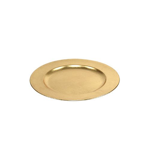 Plastplattor guld Ø17cm 10p