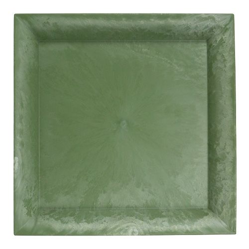 Plastplatta grön fyrkant 19,5 cm x 19,5 cm