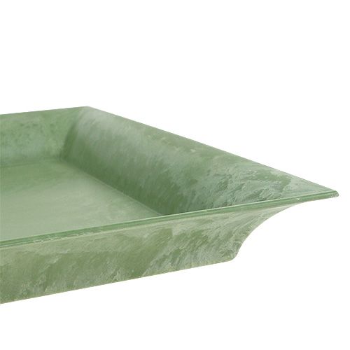 Floristik24 Plastplatta grön kvadrat 26 cm x 26 cm