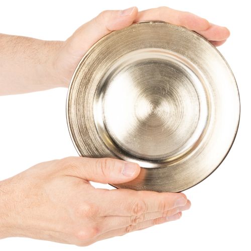 Små runda glansiga dekorativa tallrikar, 17 cm, 6 stycken | Floristik24.se