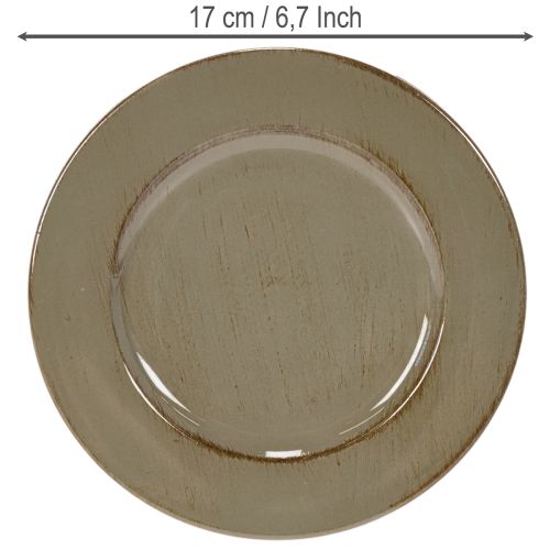 Små tallrikar för dekoration eller presentation, 17 cm, 6 stycken | Floristik24.se