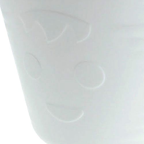 Floristik24 Plastkrukor med handtag 12st. 14cmx12cm vit