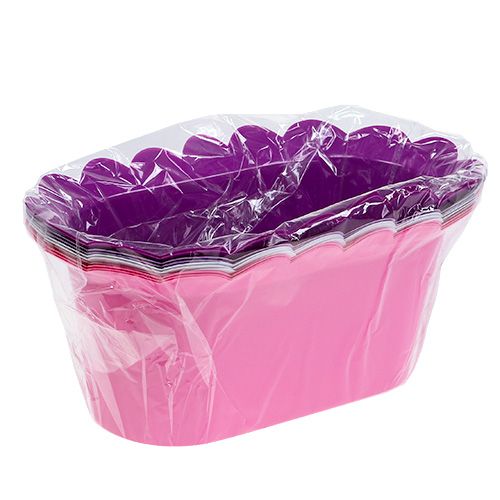 Floristik24 Plastkruka blomma oval rumpa. 21cm x 11cm x 9,5cm 10st