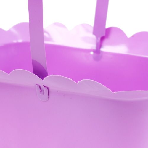 Floristik24 Plastkanna oval med handtag mångfärgad 21,5cm x 11cm 10st