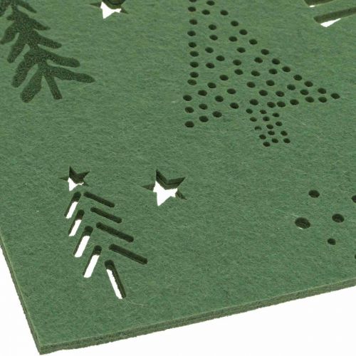 Artikel Bordsunderlägg Julbordsdekoration grön filt 45×35cm 4st