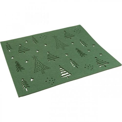 Artikel Bordsunderlägg Julbordsdekoration grön filt 45×35cm 4st