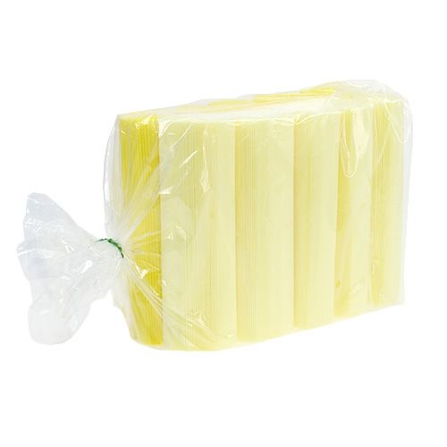 Floristik24 Veckade manschetter ljusgul 18,5 cm 100 st.