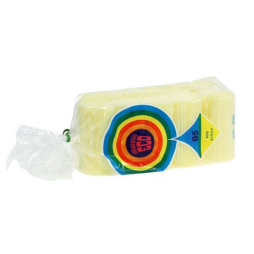 Floristik24 Veckade muddar ljusgula 8,5cm 100p.