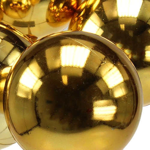 Artikel Julboll på pinne Ø6cm guld 12st