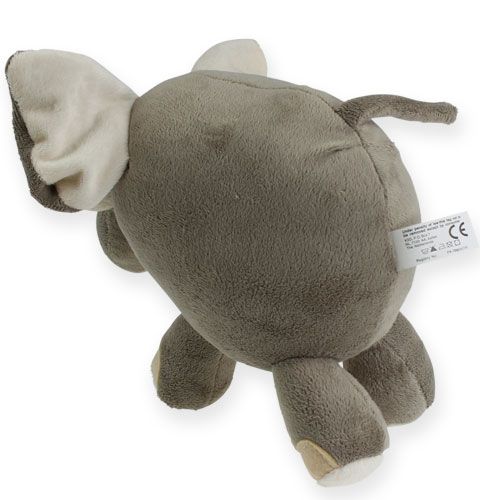 Floristik24 Plyschelefant 20cm grå