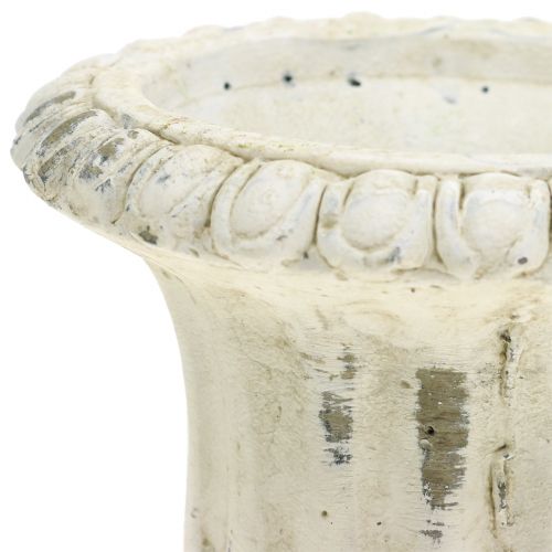 Floristik24 Cup Antique Stone Casting Cream Ø9cm H12cm 2st