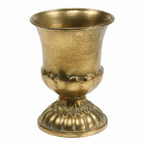 Kopp antik look gyllene metall Ø9cm H12,5cm