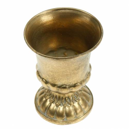 Floristik24 Kopp antik look gyllene metall Ø9cm H12,5cm