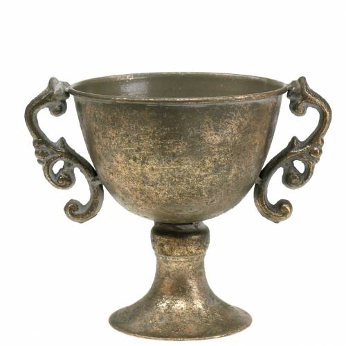 Floristik24 Metallkopp antik guld Ø14cm H16cm