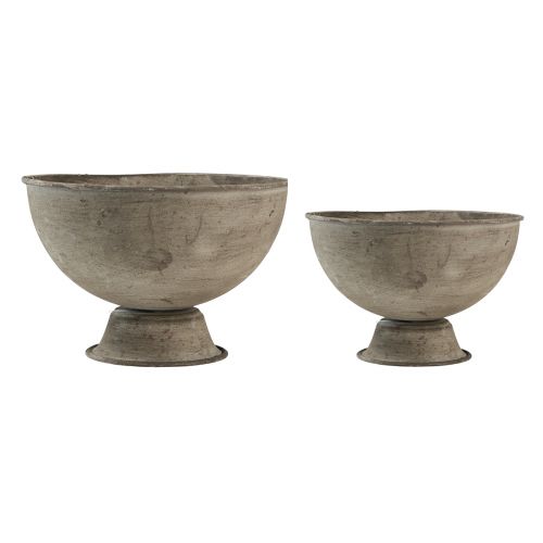 Artikel Koppskål dekorativ trofé metallgrå Ø12,5/15cm set om 2
