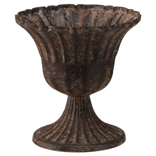 Floristik24 Kopp vas dekorativ kopp metall brun antik Ø14cm H12cm