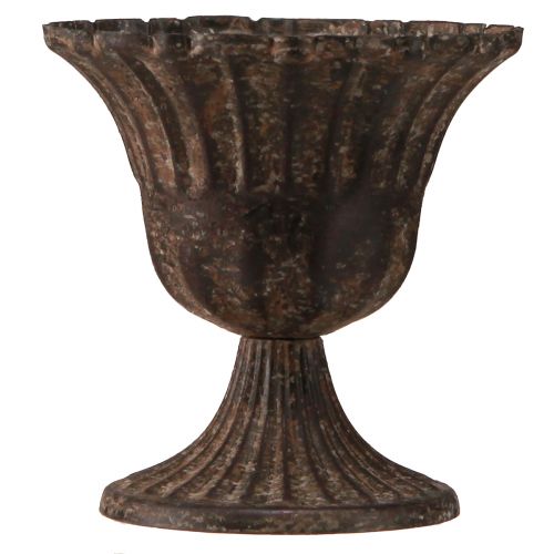 Artikel Kopp vas dekorativ kopp metall brun antik Ø14cm H12cm