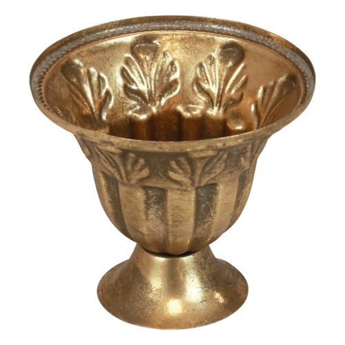 Kopp vas dekoration kopp metall guld antik look Ø13cm H11,5cm