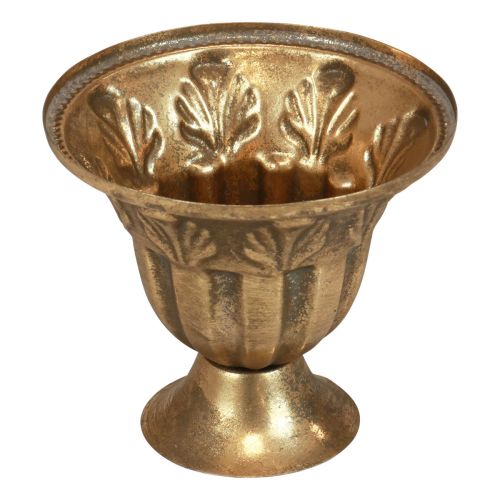 Floristik24 Kopp vas dekoration kopp metall guld antik look Ø13cm H11,5cm