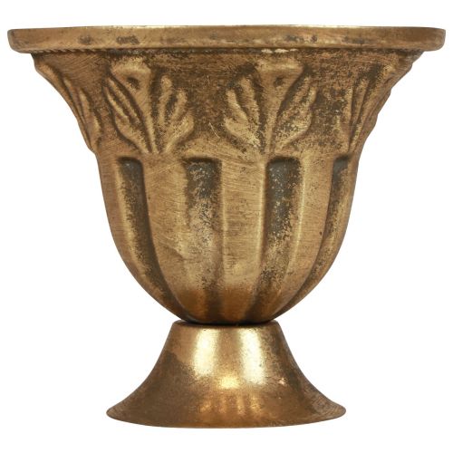 Floristik24 Kopp vas dekoration kopp metall guld antik look Ø13cm H11,5cm