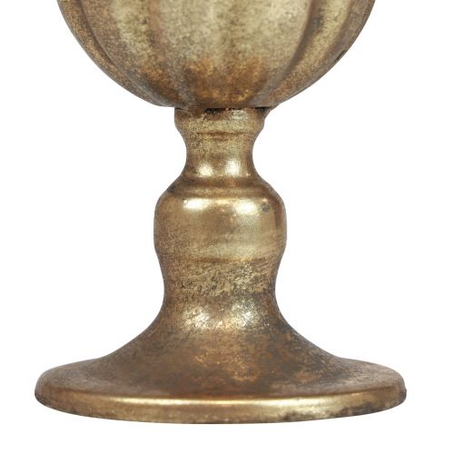 Floristik24 Kopp vas dekoration kopp metall bägare guld antik Ø13cm H15,5cm
