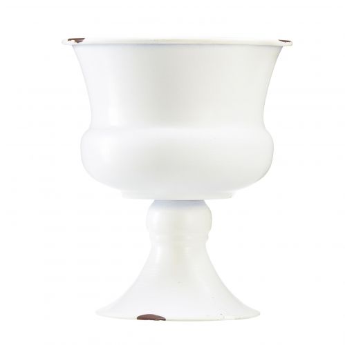 Artikel Kopp vas dekorativ kopp vit rost Ø13,5cm H15cm Shabby Chic