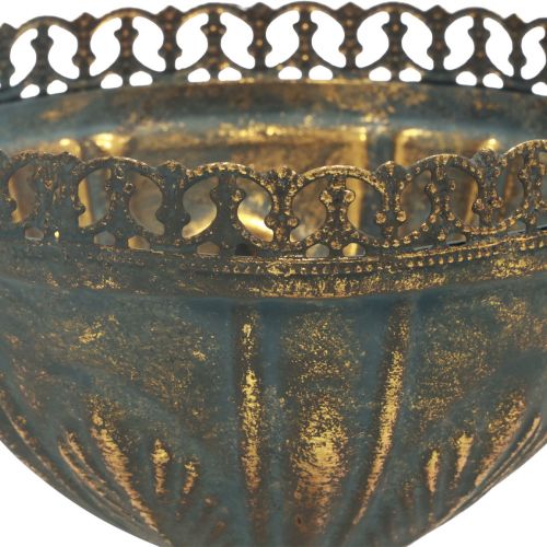 Artikel Kopp vas metall dekorativ trofé guldgrå antik Ø15,5cm H22cm