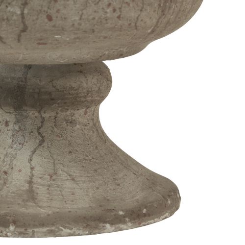 Floristik24 Kopp vas metall dekorativ skål grå antik Ø13,5cm H15cm