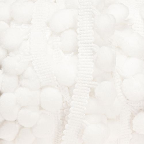 Artikel Pom Pom Band Vit Dekorationsband med Pompoms 20mm 15m