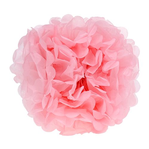 Floristik24 Pompom papper Ø30cm ljusrosa 5st