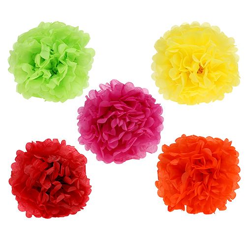 Floristik24 Pompom papper Ø30cm blandat 5st