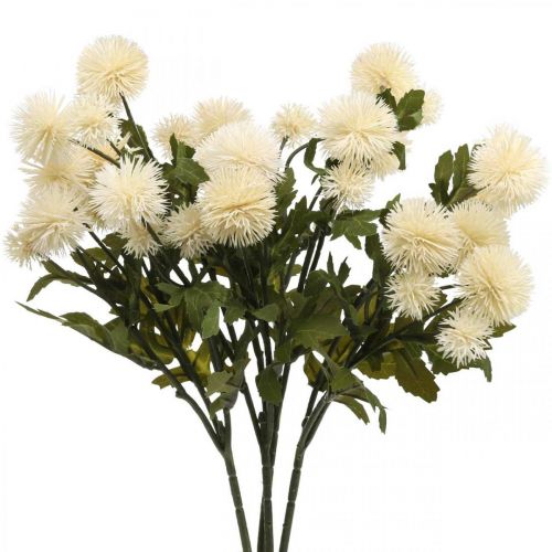 Floristik24 Pompom gren grädde deco gren höst 55cm 4st