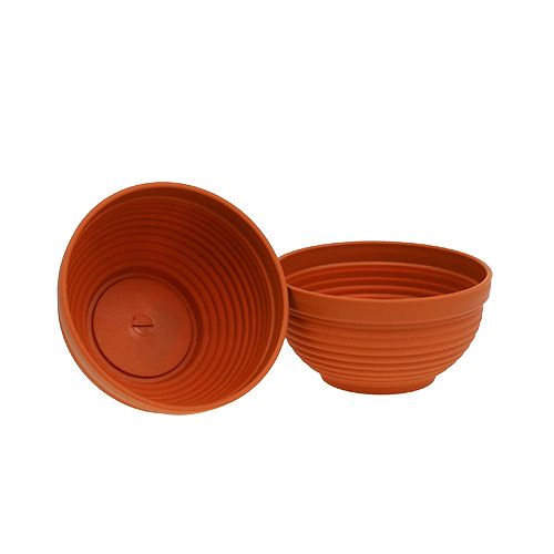 Floristik24 R-skål plast terrakotta Ø17cm, 10 st