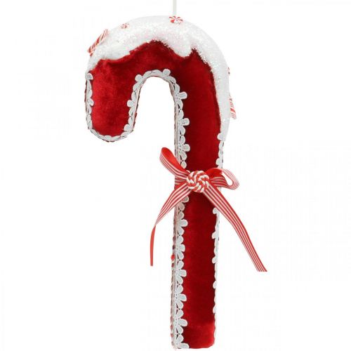 Floristik24 Candy cane dekoration stor jul röd vit med spets H36cm